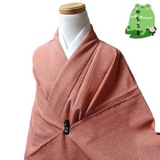 Kaerutei Kimono Synthetic Fiber Orange Large Small Japan