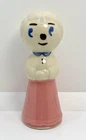 1940s Shawnee Pottery Darn-aide Ceramic Granny Sock Darner Blue Apron USA