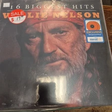 WILLIE NELSON- 16 BIGGEST HITS DOUBLE LP BRAND NEW SEALED TANGERINE VINYL RECORD