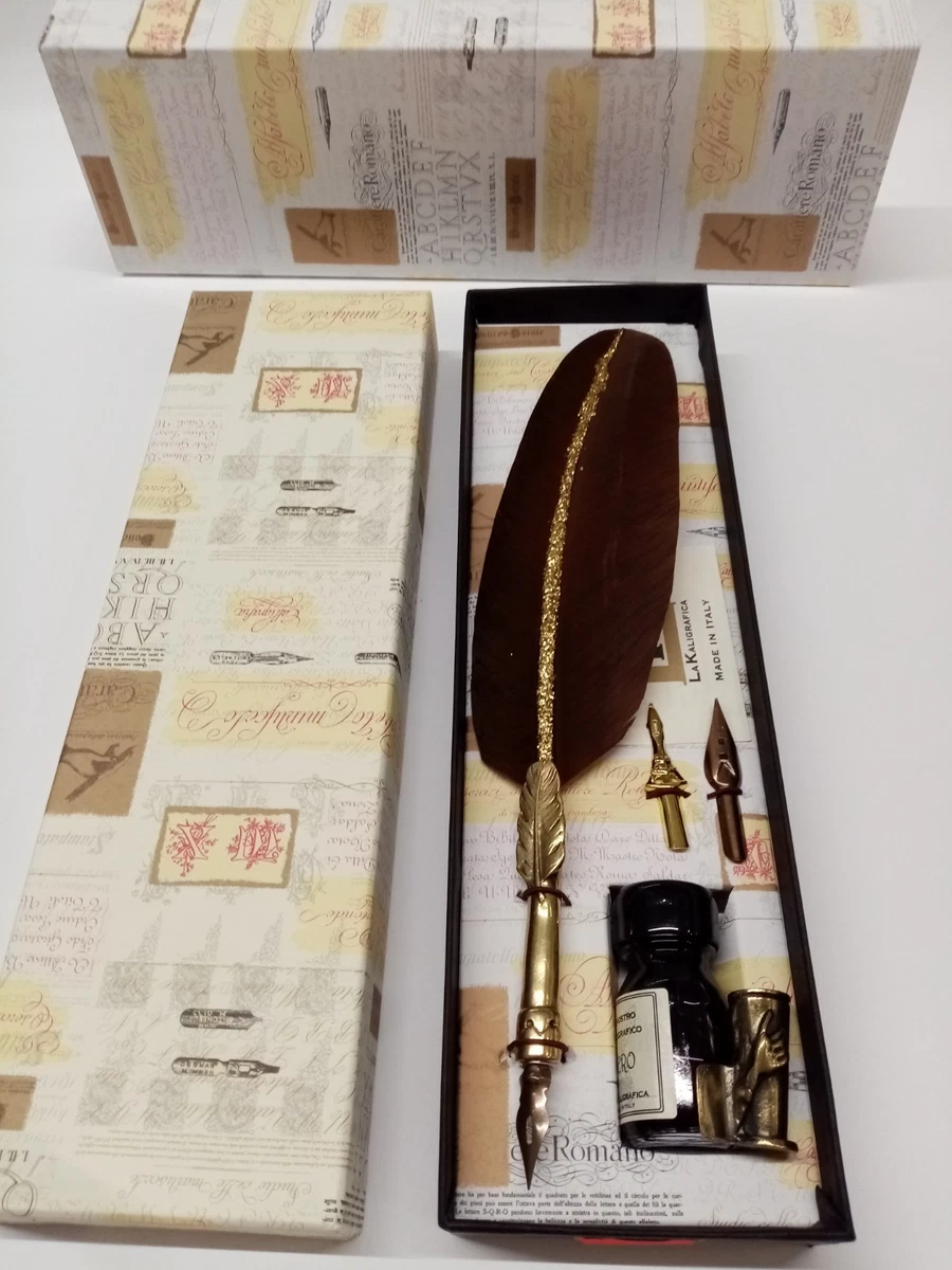 Quill Pen Set,Penna Della Piua di Calligrafia,penna d'oca con 5