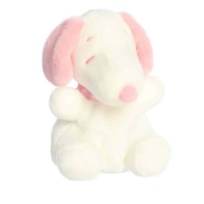 Aurora Adorable Peanuts Snoopy Palm Pals Stuffed Animal 5" Pink  White