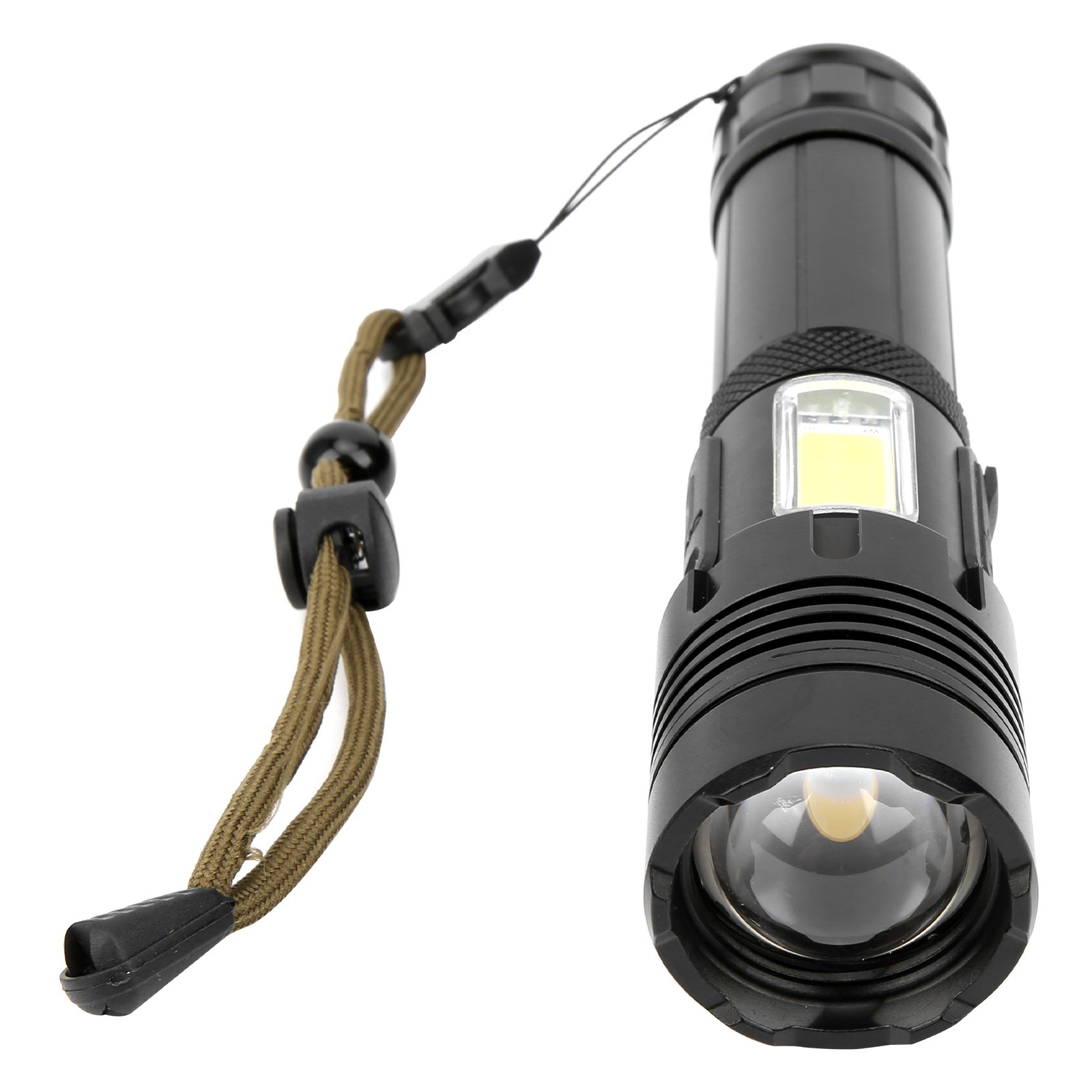 ✿ XHP70+COB Red And White Light Strong Brightness Zoom Flashlight Charging Tor
