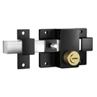 Anti-Rust Long Throw Gate Lock for 40-80mm Wooden Door Right & Left Door 5 Keys