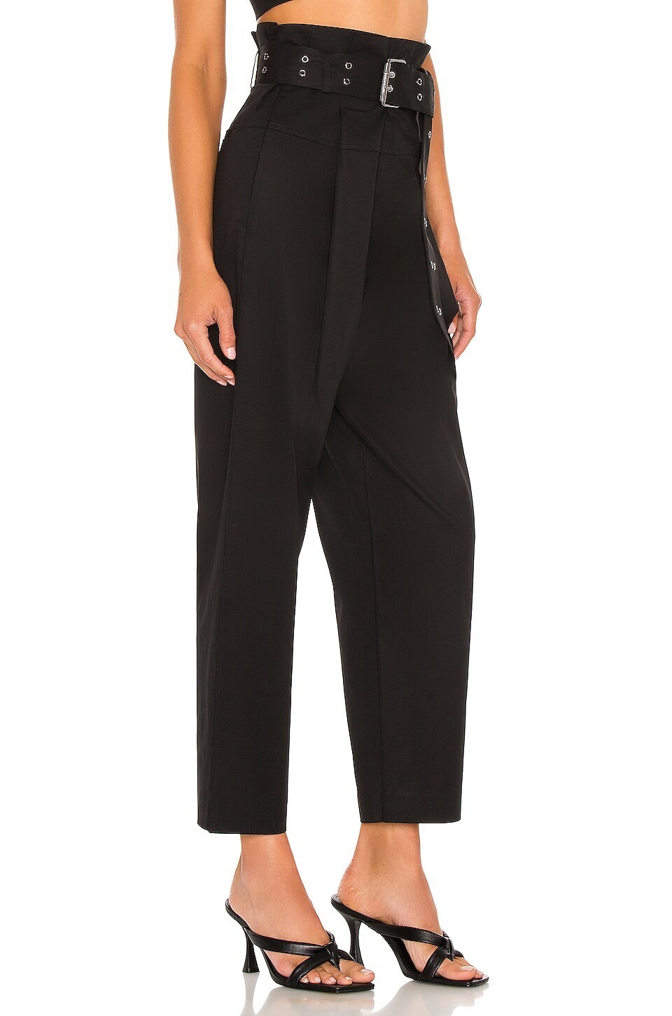 ALLSAINTS Ali Trouser Pants Black Belted 8 NWT $229 image 2