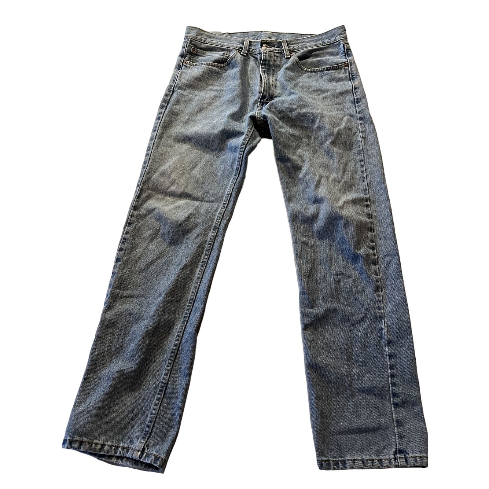 Levi's 505 Jeans Mens 34x32 Light Wash Denim Pants Cotton Blue Y2k EUC