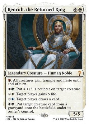 Kenrith, the Returned King (White Border) - 13 - NM - Mystery Booster 2