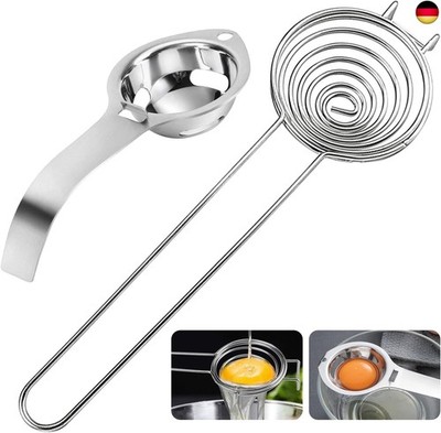 2 Stück Eigelbtrenner Eier Trennhilfe Eiertrenner Egg Separator Eiertrenner Edel