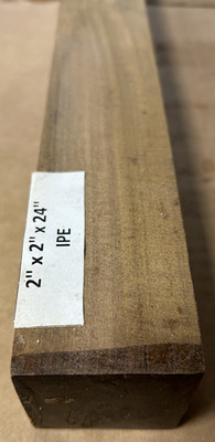 ONE KILN DRIED IPE TURNING BLANK LATHE TURNING WOOD BLOCK LUMBER 2'' X 2'' X 24''