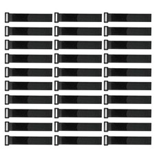 8" Hook  Loop Cable Straps 30-Pack - Reusable, Durable, Self-Adhesive Ties