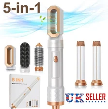 5 IN 1 Pro Air Wrap Blow Hair Styler Curler Straightener Hot Air Comb Brush Gift