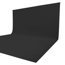 ISSUNTEX 10x12 ft Muslin Backdrop Black Photo Studio Video TV Collapsible Screen