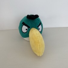 2010 Angry Birds Toucan Hal 5" Plush Stuffed Animal Green Boomerang No Sound 8"