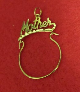 Authentic 14KT GOLD PLATED MOTHER CHARM HOLDER PENDANT - 503
