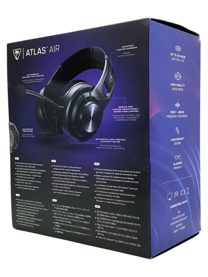 Turtle Beach Atlas Air Cuffie da gioco wireless nere - Immagine 2 di 2