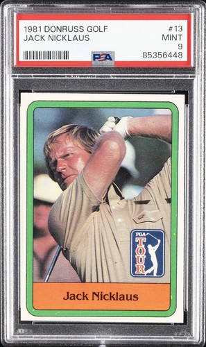 1981 DONRUSS GOLF #13 JACK NICKLAUS PSA 9