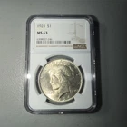 1924 Peace Silver Dollar NGC MS63 Great Condition Uncirculated Graded No Mint