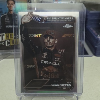 Topps 2024 Chrome F1 Max Verstappen Sprint Winners RedBull Sepia Refractor #150 