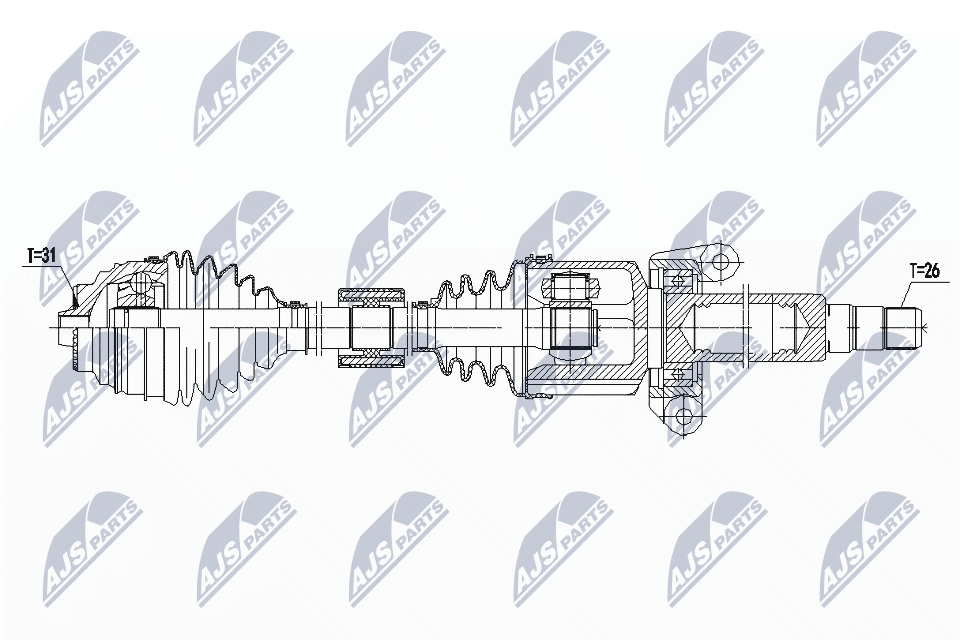 Right NTY NPW-BM-141 Drive Shaft for BMW - Image 6