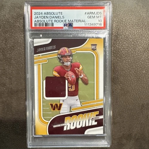 2024 Panini Absolute - Absolute Rookie Materials Jayden Daniels PSA GEM MINT 10