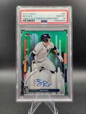 2025 Ben Rice Topps Finest - Autographs #FA-BR Green Refractor /75 (AU, RC)