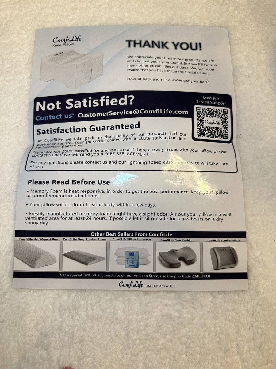 ComfiLife Orthopedic Knee Pillow and Leg Pillow for Sleeping 100