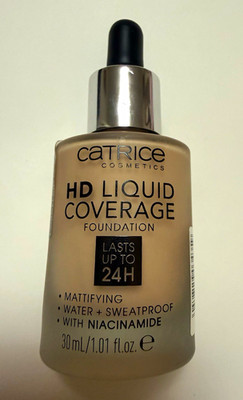Catrice HD Liquid Coverage Liquid Foundation Porcelain Beige Full Matte 1.01 oz