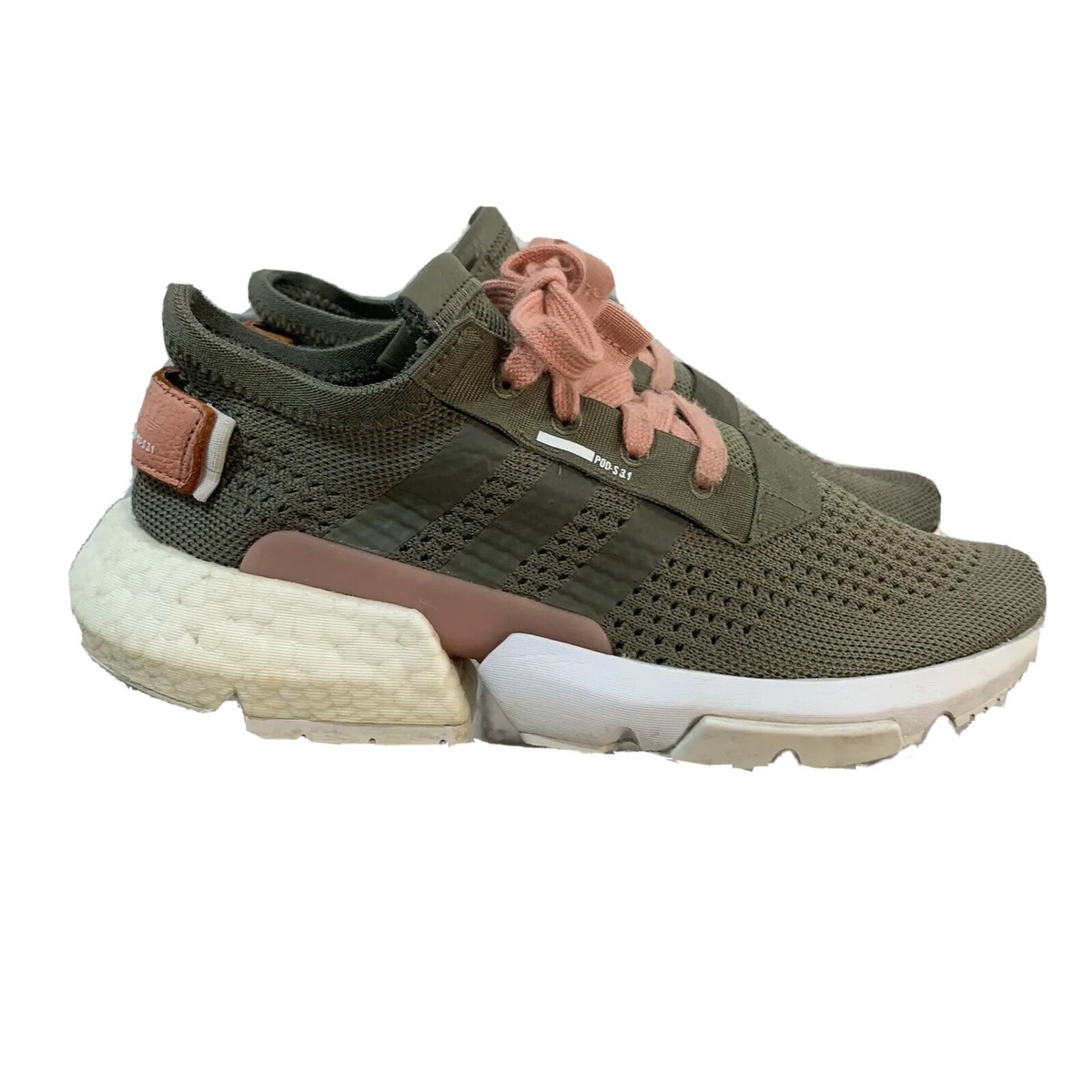 Adidas POD-S Women's Size Trainers Sage And Pink Running