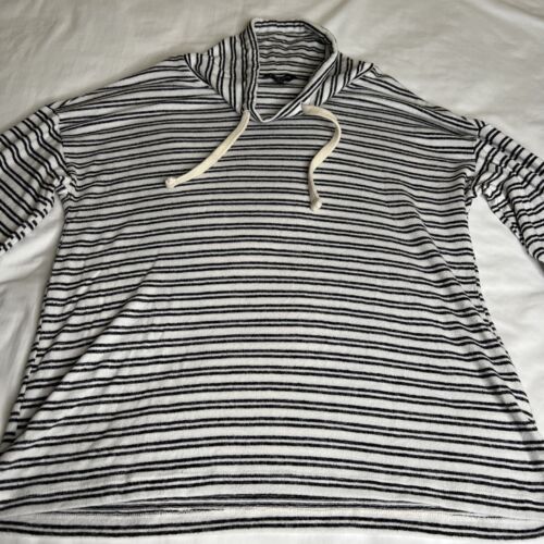 Lucky Brand Women's M Striped Long Sl Cowl Neck Soft Bonne Chance Top EC - Picture 4 of 9
