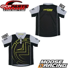 Moose Racing Motocross Dirtbike Mountain Bike Collared Pit Shirt