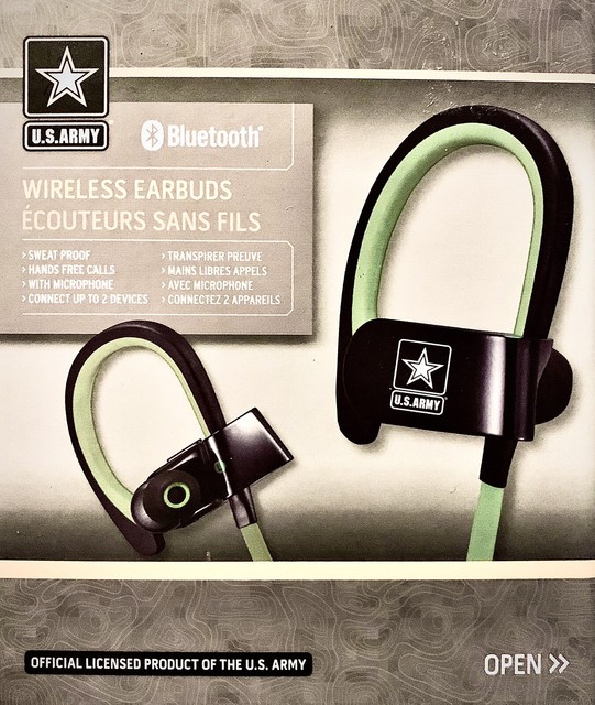 U.s. Army Wireless Bluetooth Earbuds With Built in Mic for Hands Calls