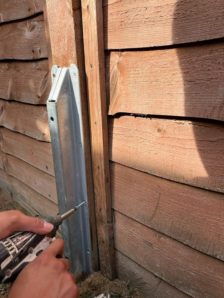 Fence Post Repair Spur Galvanized Steel. repair broken post