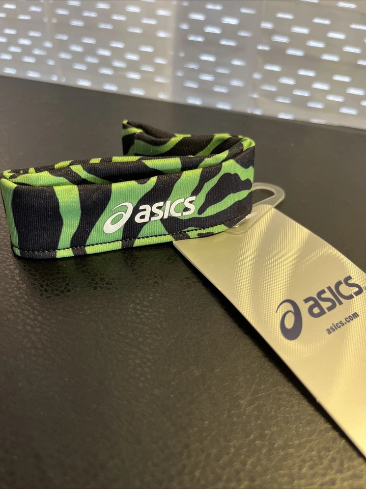 Diadema con estampado de tigre ASICS Fit-Tempo talla única yoga correr nueva en paquete. Negro y verde. Foto 3 de 4
