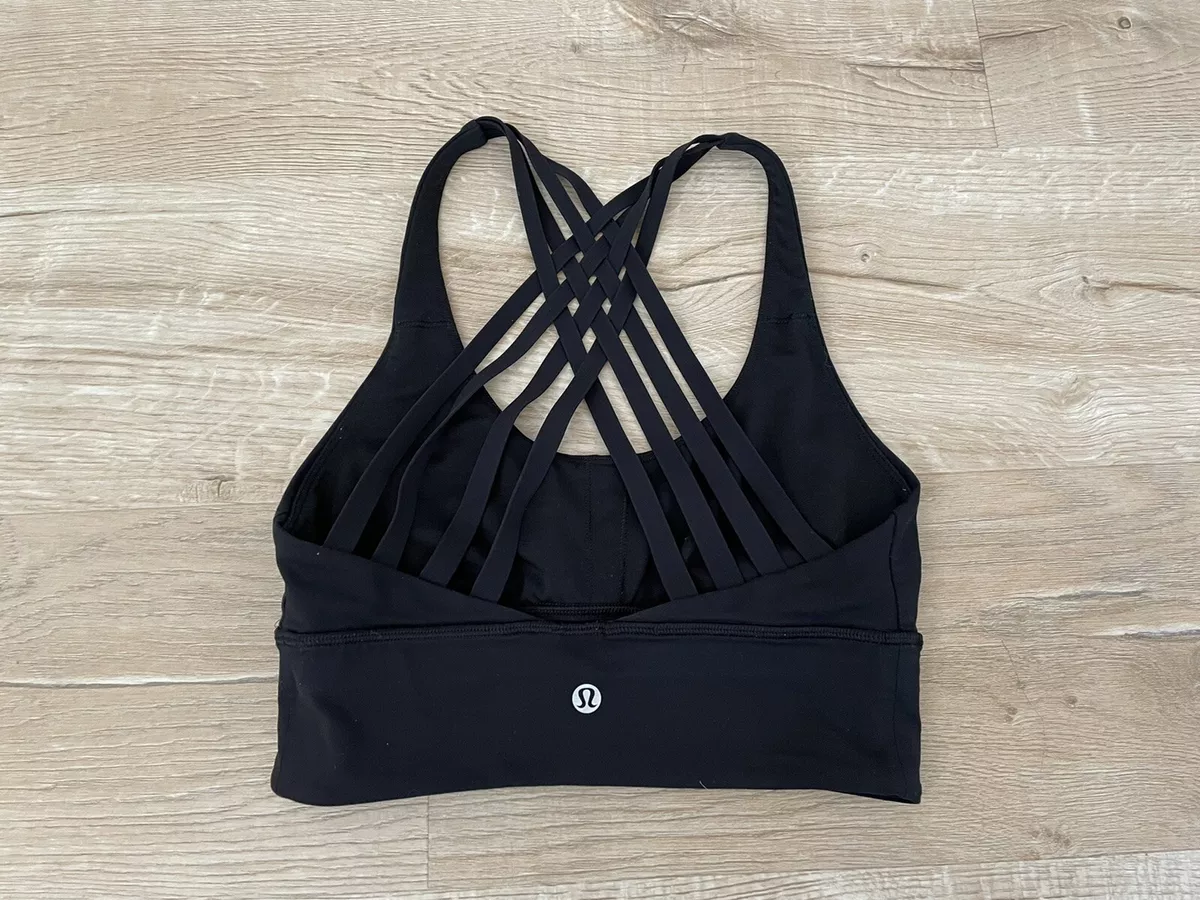 Lululemon Free To Be Moved Sports Bra Solid Black Luxtreme Strappy