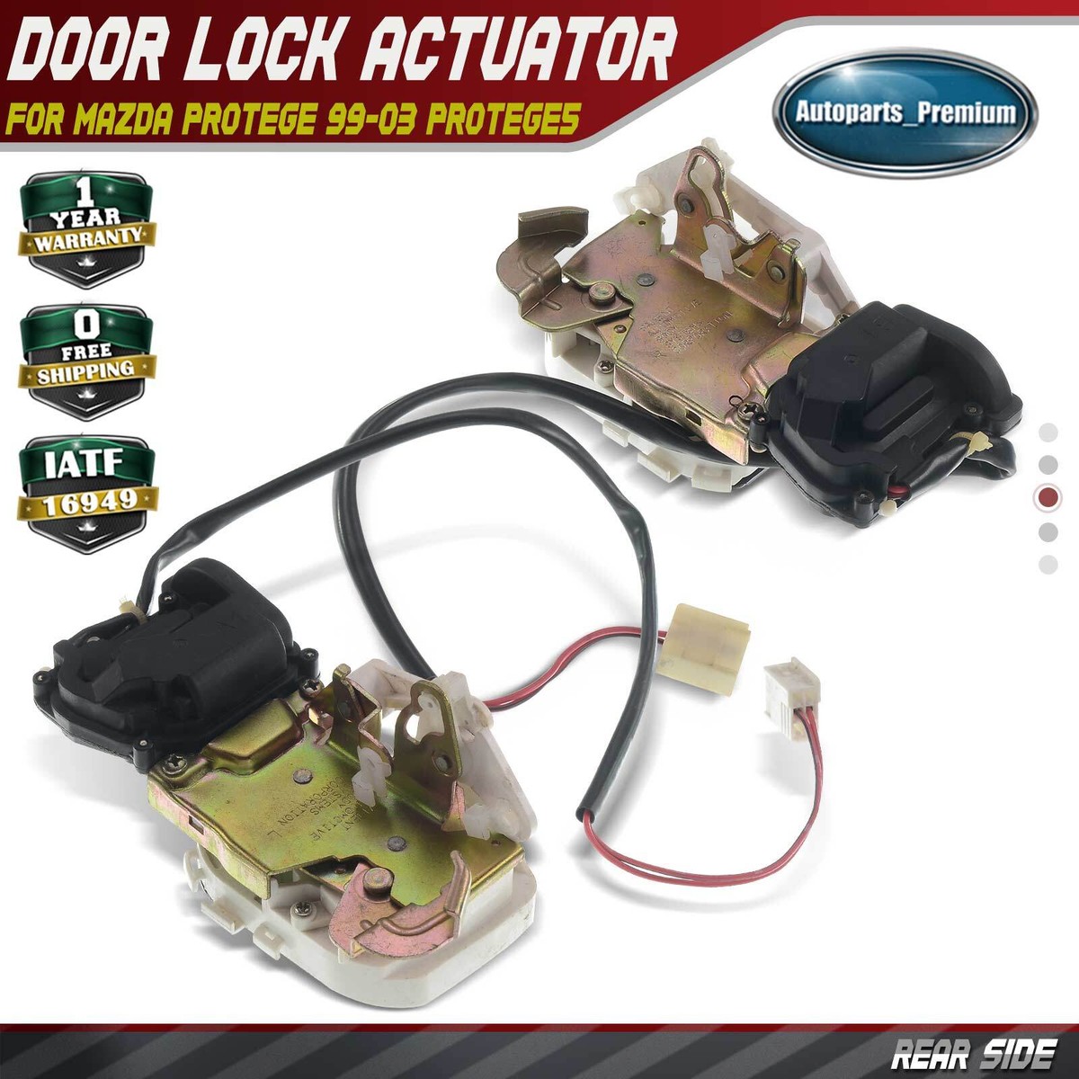 2x Door Lock Actuator Rear Left & Right for Mazda Protege 99-03