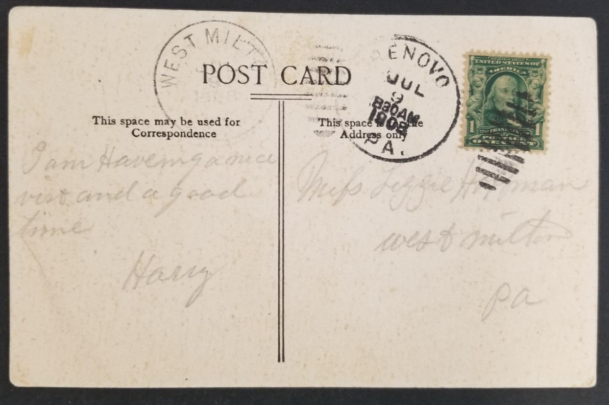 Pennsylvania Railroad Depot Renova PA. 1908