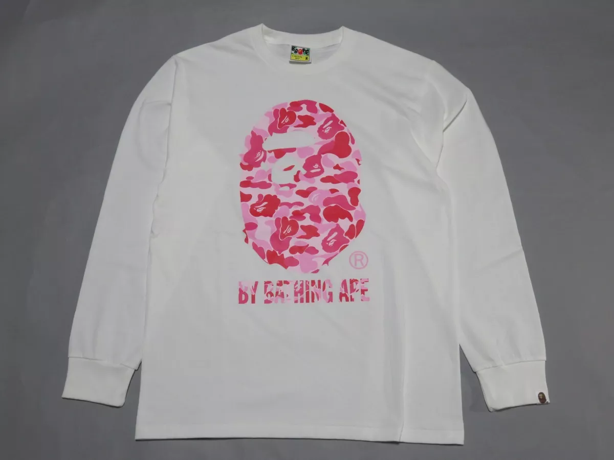 32849 bape abc camo by bathing ape white/pink long tee S | eBay