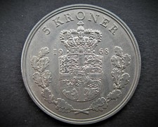 DENMARK 5 KRONER 1968  /  SNIFF'S ANCIENT COINS T-2