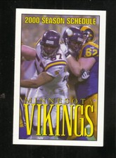 Minnesota Vikings Dwayne Rudd 2000 calendario de bolsillo domo recuerdos plus