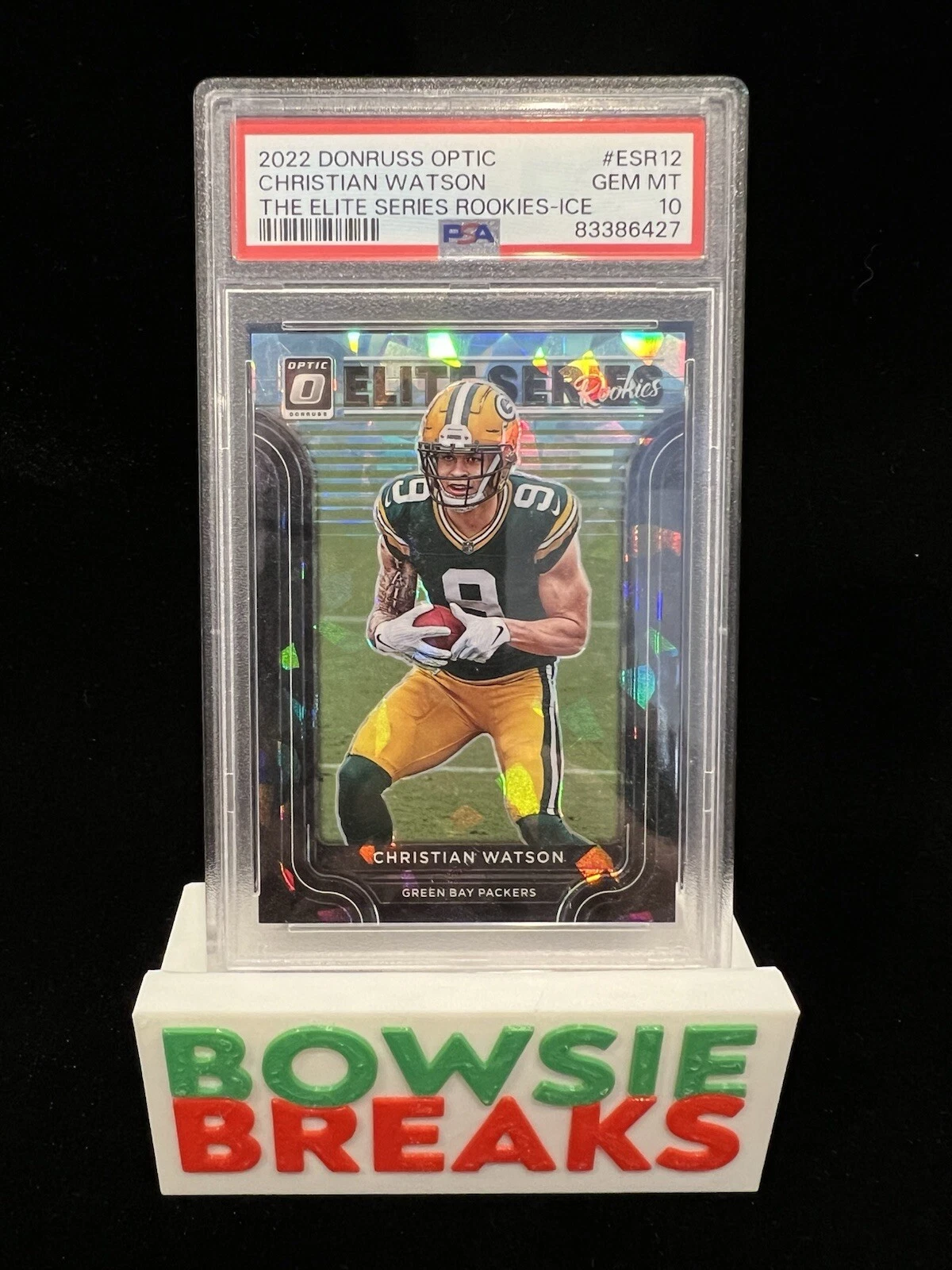 Christian Watson Panini Donruss Optic the Elite Series Rookies #ESR12 Ice