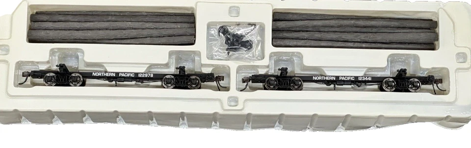 NIB RIVAROSSI NORTHERN PACIFIC LOG CAR SET - 2 PACK MPN R2293 - FREE SHIP - Image 2 of 4