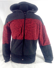 Kids XL Warm Fleece-Lined Cool Kids Jacket Grey and Red