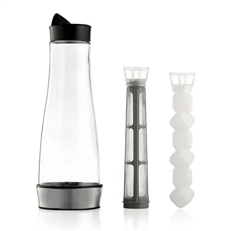 Glass Pitcher with Lid for Hot & Cold Brew Coffee Maker 1.3L 44oz - Image 2 of 4