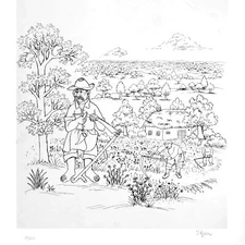 Serigraphy By Gen Original Print Art Collectibles Design 49X70Cm