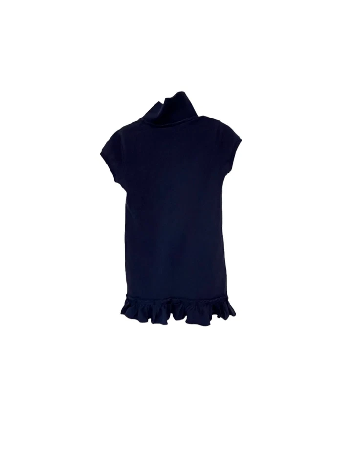 Ralph Lauren Girls Ruffle Dress - Size 6, Navy Blue, 100% Cotton, Purple Horse - Image 4 of 4