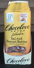 Chocolove Filled Salted Peanut Butter Milk Chocolate Bars - 10 bars