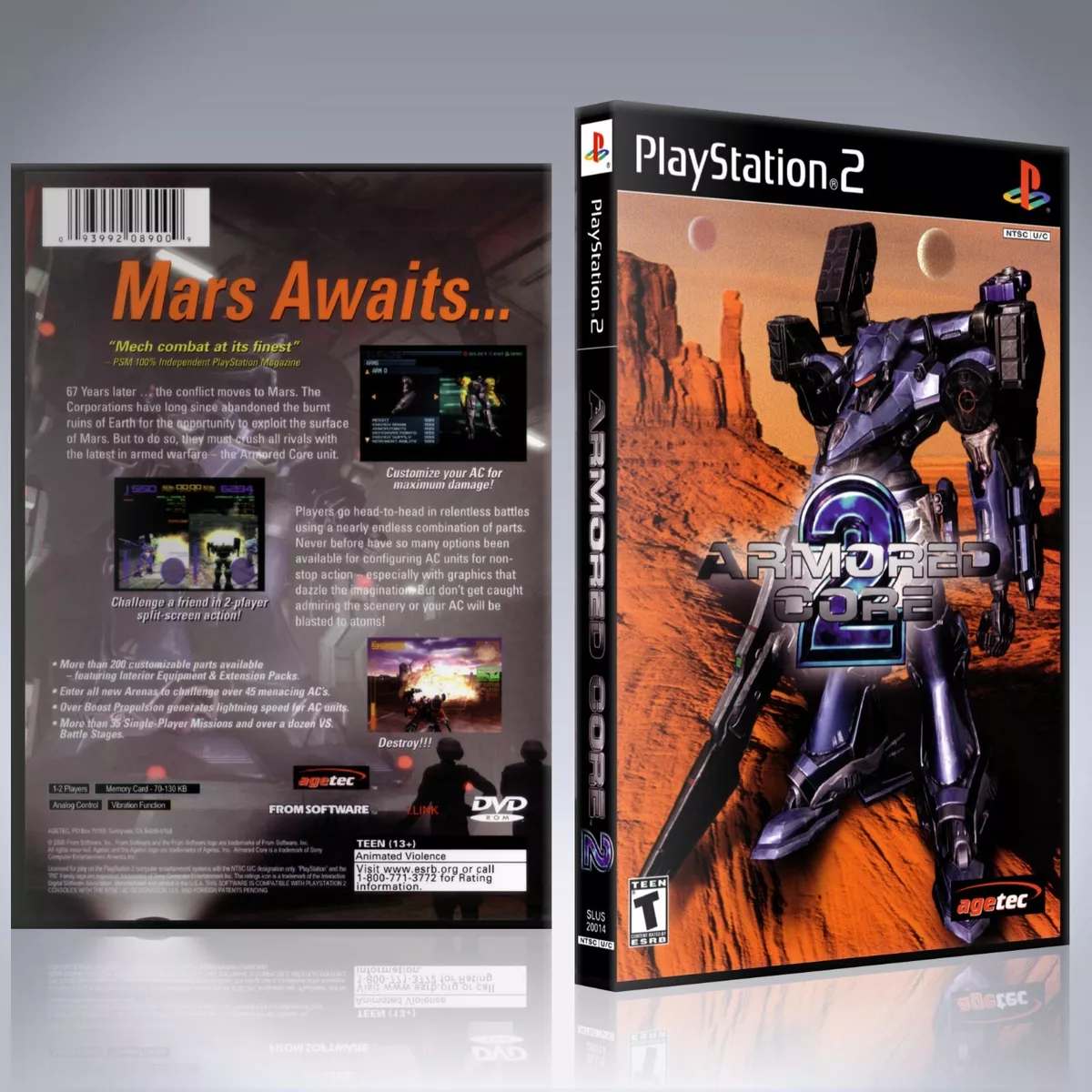 PS2 - NO GAME - Armored Core 2