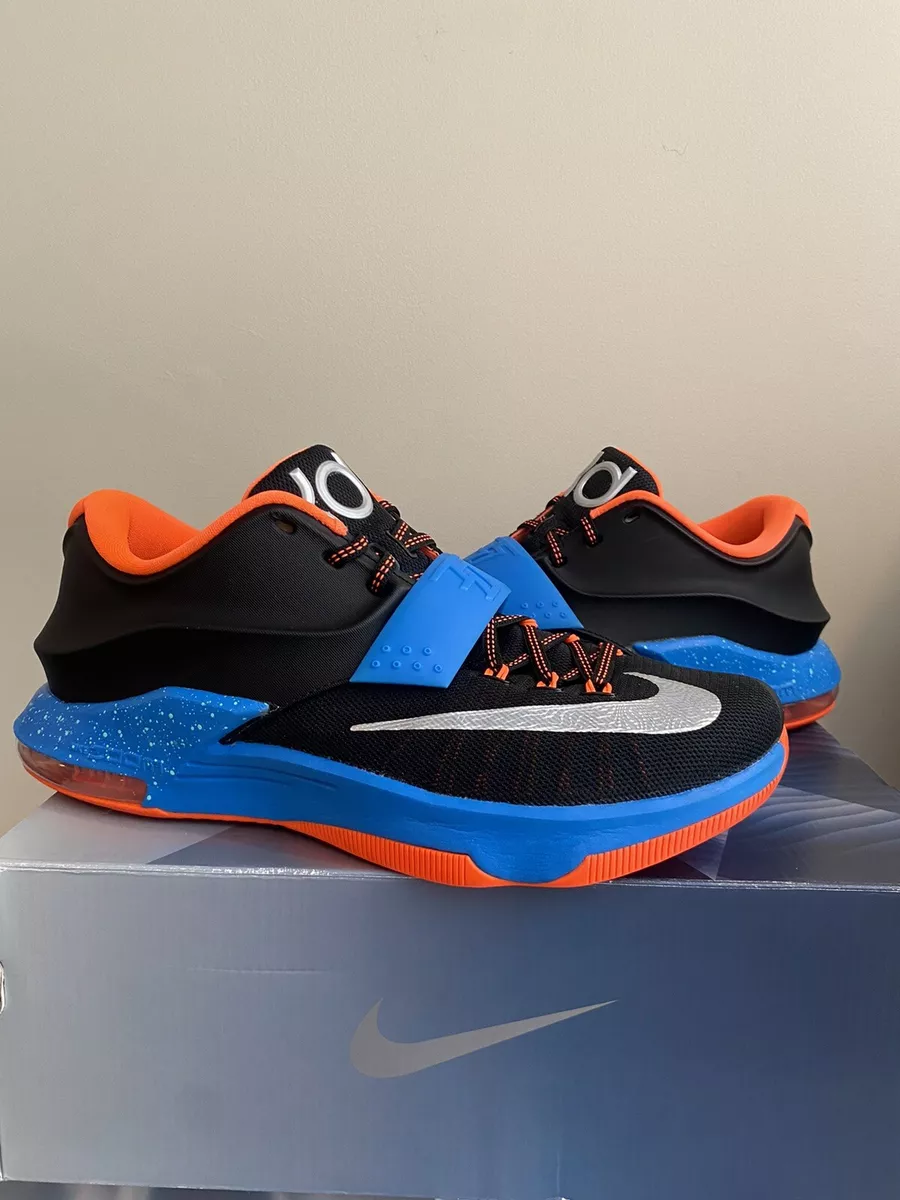 Size 9.5 Nike KD 7 Away 2014 Black Orange Blue eBay
