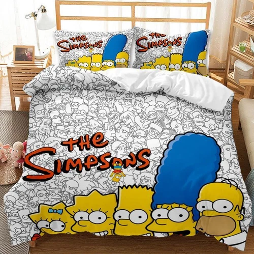 SIMPSONS Bettwäsche Set Kissenbezug Bettbezug 135x200 200x200 220x240 DE - Bild 9 von 18