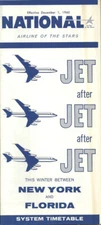 National Airlines system timetable 12/1/60 [1113]