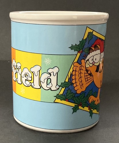 Tazza Enesco Garfield Holiday 1984 nuova in scatola aperta E-5323 Syndicate Japan - Foto 6 di 12